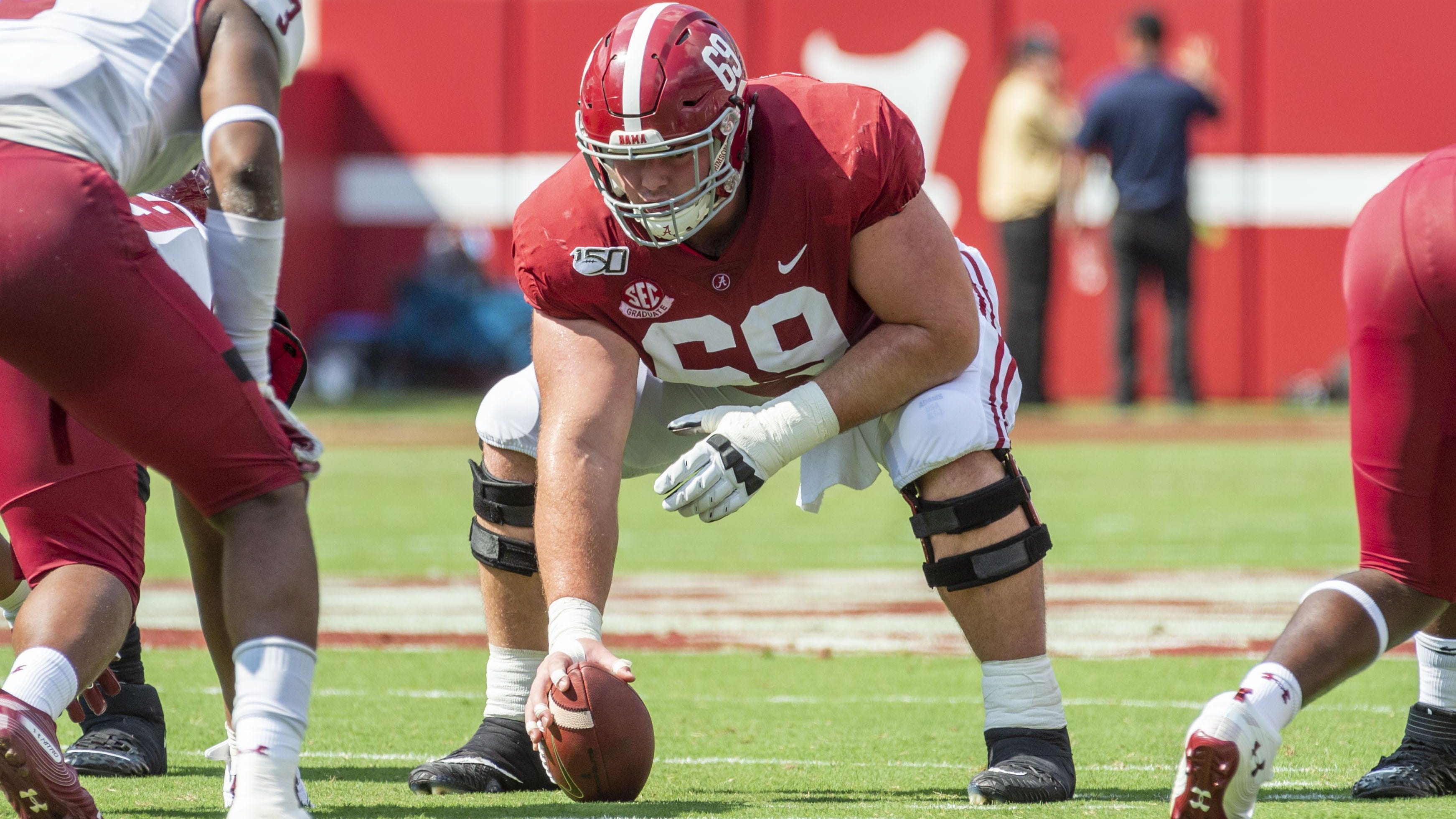Landon Dickerson is one of many returning starters on Alabama's offensive line that gives UA multiple potential combinations of five.